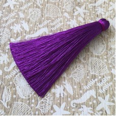 70mm Thick Silk Tassels - Passion Purple - Each