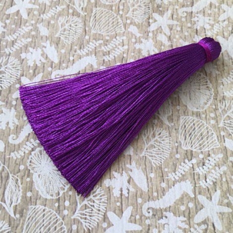 70mm Thick Silk Tassels - Passion Purple