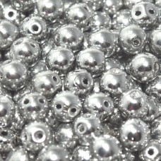 5mm RounDuo Czech 2-Hole Beads - Crystal Labrador Full - 75 beads