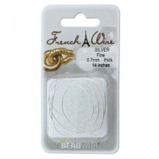 Beadsmith French Wire - Fine .7mm Silver Plated (Gimp) - 35cmx.7mm