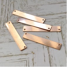 30x5mm 24ga Rose Gold Filled Blank Bar - Pack of 2