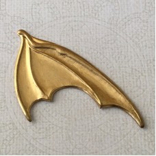 68x35mm Bat or Dragon Wings - Raw Pressed Brass - Right Wing - Each