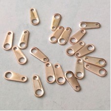 9x4mm Rose Gold Plated Chain Tabs - Pack of 10