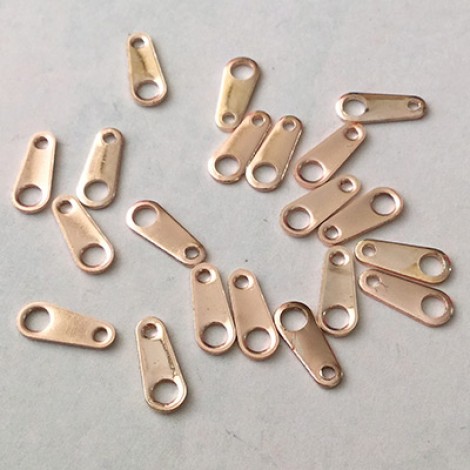 9x4mm Rose Gold Plated Chain Tabs