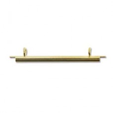 35mm Miyuki Slide Tube Clasps - Gold Plated - Pack of 2