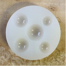 9cm Domed Round Silicone Food Safe Cabochon Mould - 18 - 30mm