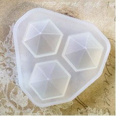 30x25mm Food Grade Silicone Diamond Pendant Resin Bead Mould
