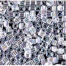 3mm Miyuki Cubes - Crystal AB - 12gm