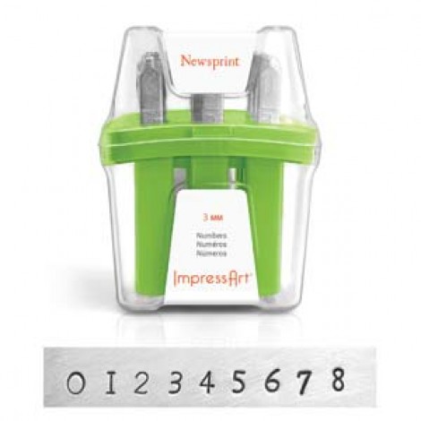 ImpressArt Number Stamps - Newsprint 3mm ImpressArt Number Stamps - Newsprint 3mm