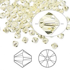 4mm Swarovski Crystal Bicones - Jonquil - Pack of 10