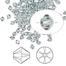 3mm Swarovski Crystal Bicones - Indian Sapphire - Pack of 10
