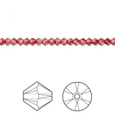 3mm Crystal Passions® Bicones - Scarlet - Pack of 10