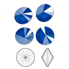 12mm Swarovski Rivoli Crystal Stone - Royal Blue Shiny - Each