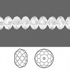 8mm Swarovski Faceted 5040 Rondelles - Crystal - Pack of 2