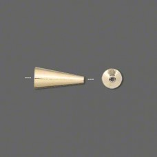 12mm x 5mm Long Cone - Gold Plated - Pack of 2