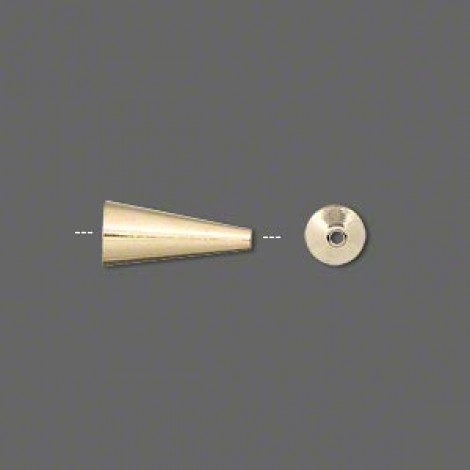 12mm x 5mm Long Cone - Gold Plated
