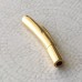 25x4mm Gold Stainless Steel Arc Shaped Tube Pop Clasp for 2mm Cord