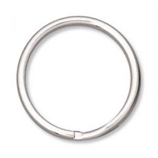 24mm OD Nickel Plated Silver Keyrings - Pack of 10