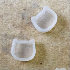 7mm Cat Face Silicone Tiny Bead Mould - per pair