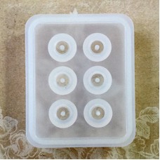 12mm x 6 Compartment Food Grade Silicone Round Ball Resin Bead Mould w-Holes