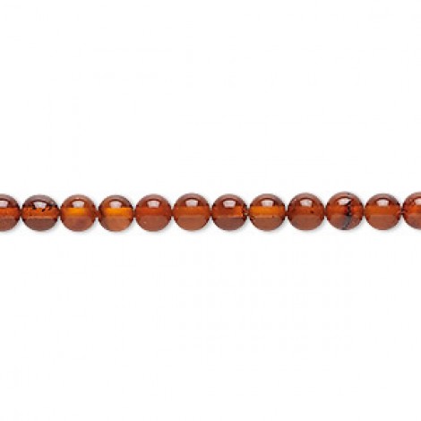 4mm Round B Grade Quality Amber Beads - Pack of 10 beads