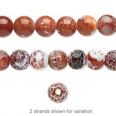 8mm Fire Crackle Agate Gemstone Beads - Strand
