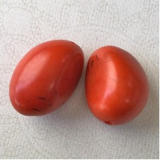 X-Large Tagua Nut Nugget Beads - Orange - Pack of 2