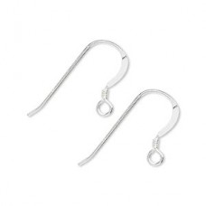 16mm 20ga Heavyweight Sterling Silver Earwires with Coil - Per Pair
