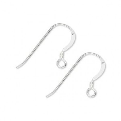 16mm 20ga Heavyweight Sterling Silver Earwires with Coil