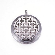 30mm (22.5mm ID) 316 Stainless Steel Essential Oil Diffuser Floating Locket - Geometric - Each