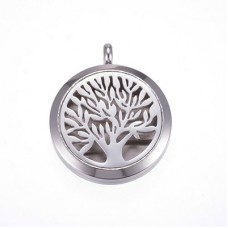 30mm (22.5mm ID) 316 Stainless Steel Essential Oil Diffuser Floating Locket - Tree of Life - Each