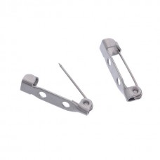 19mm 304 Stainless Steel Non-Locking Brooch Pin Back - Pack of 5