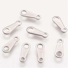 10x4mm Stainless Steel Chain Tabs - Pack of 10