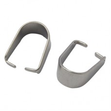 10.5x5mm 304 Stainless Steel Pinch Bails - Pack of 10