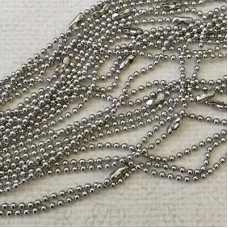 27in (68cm) 1.5mm Stainless Steel Ball Chain Necklaces - Each