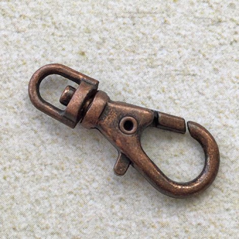 23x8mm Antique Copper Plated Swivel Clips