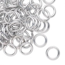 10mm 15ga Hard Anodized Aluminium Jumprings - Silver - Pack of 100