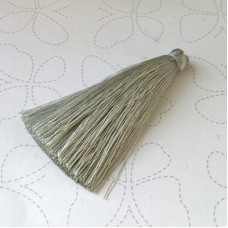 70mm Thick Silk Tassels - Sage Green - Each