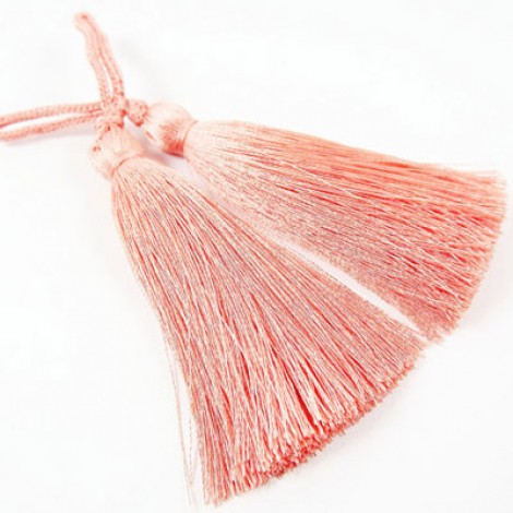 70mm Turkish Silk Thread Long Tassels - Soft Peach