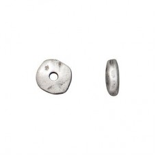 7mm TierraCast Heishi Nugget Beads - Antique Pewter - Pack of 10