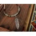 72x17mm TierraCast Feather Pendant - Antique Fine Silver Plated
