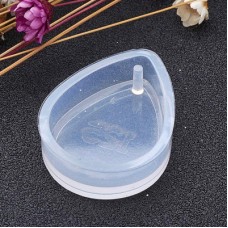 28x22x7mm Teardrop Silicone Resin Pendant Mould with Hole - Pack of 2