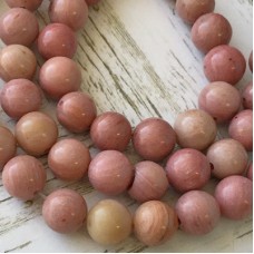 6mm Rhodonite Gemstone Round Beads - Strand