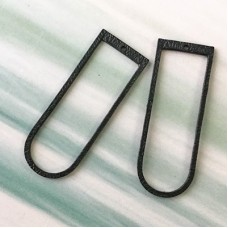 47x18x1.4mm Black Oxide D-Shape Connectors - Pack of 4