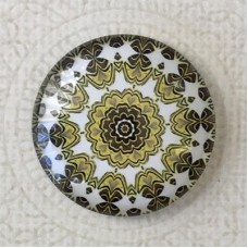 30mm Art Glass Backed Cabochons - 70's Mix Design 10 - Each