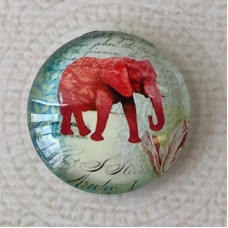 25mm Art Glass Backed Cabochons - World Designs 10 - Each
