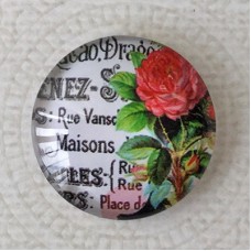 25mm Art Glass Backed Cabochons - World Designs 11 - Each