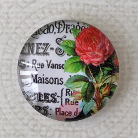 25mm Art Glass Backed Cabochons - World Designs 11 - Each 25mm Art Glass Backed Cabochons - World Designs 11 - Each