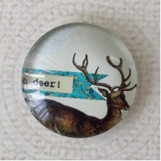 25mm Art Glass Backed Cabochons - World Designs 3 - Each