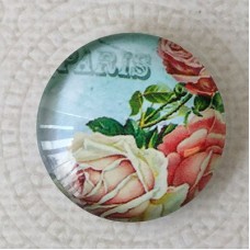 25mm Art Glass Backed Cabochons - World Designs 5 - Each